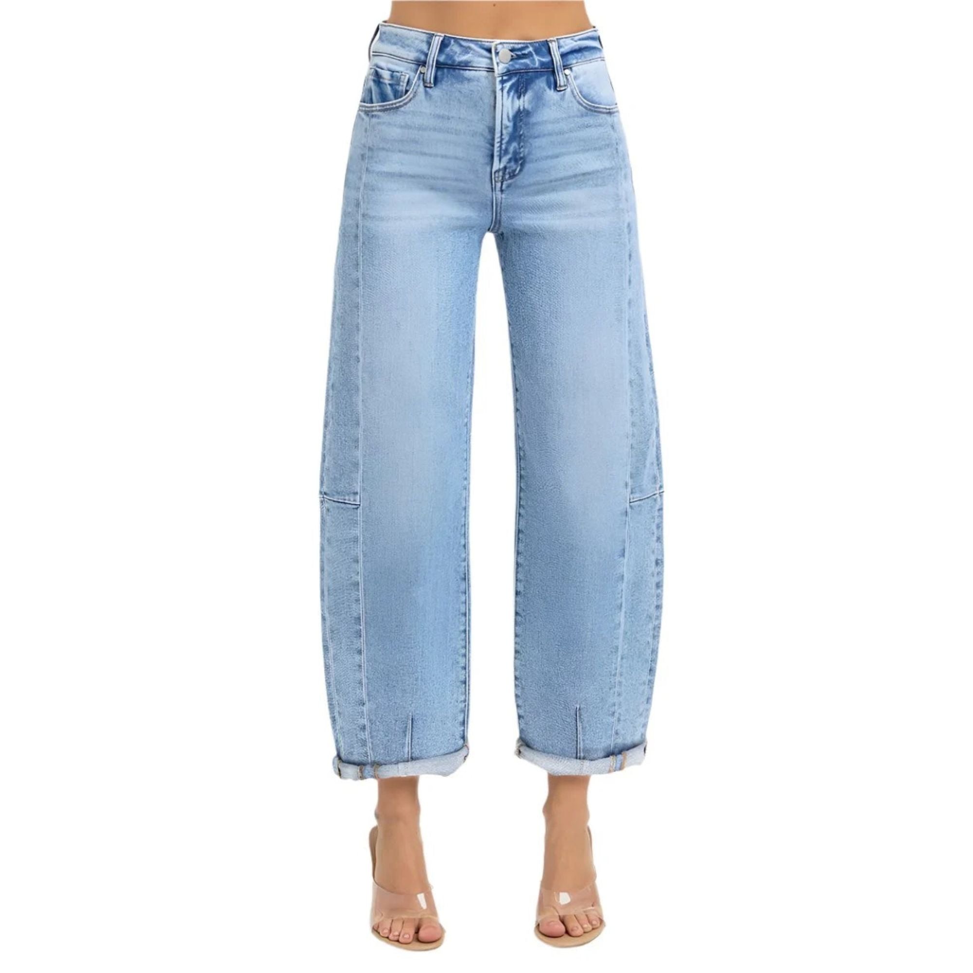 Risen Barrel Leg Jeans