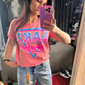 Lake Babe Watermelon Wash Crop Tee