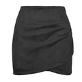 Midnight Mesa Pleated Suede Skirt