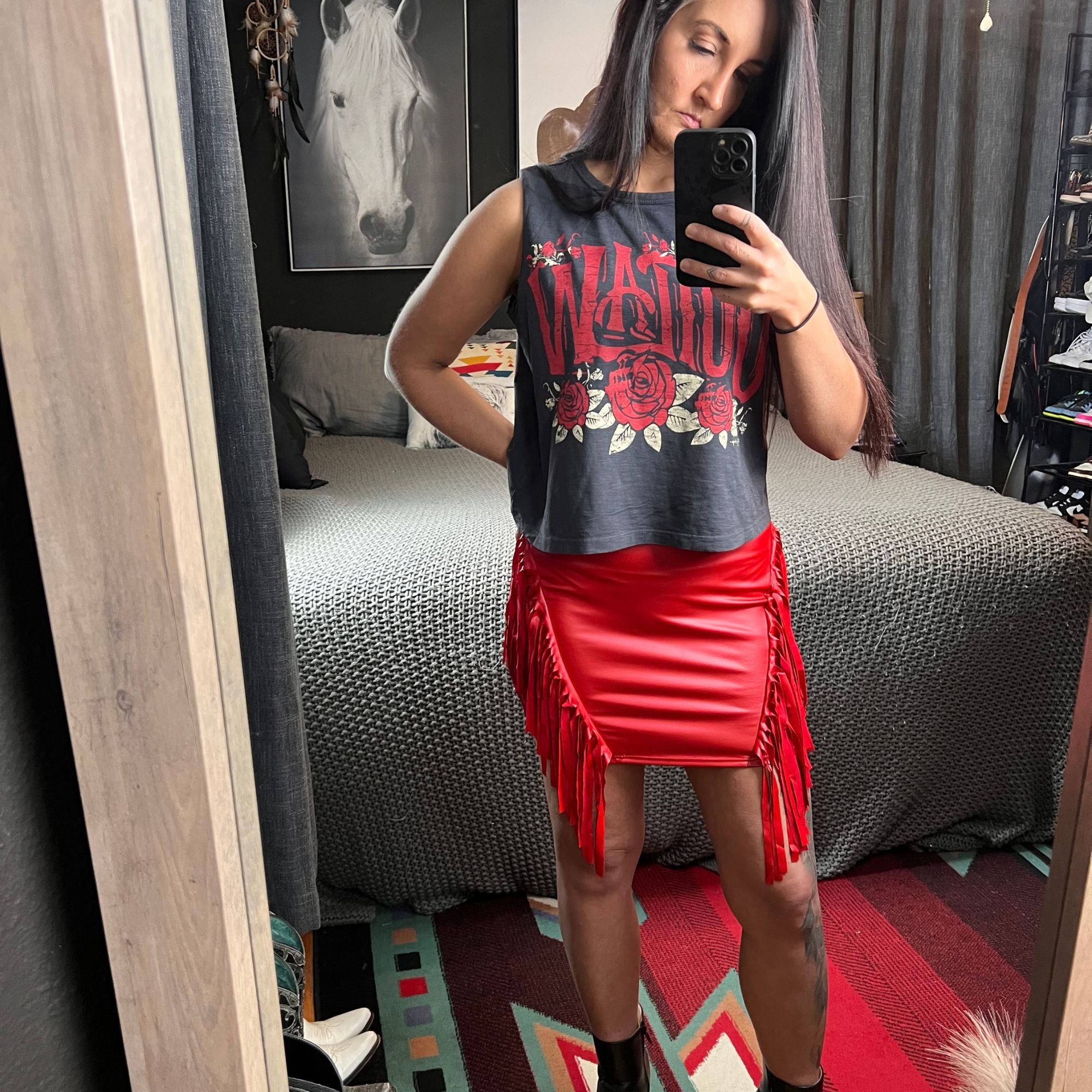 Hellfire Fringe Skirt