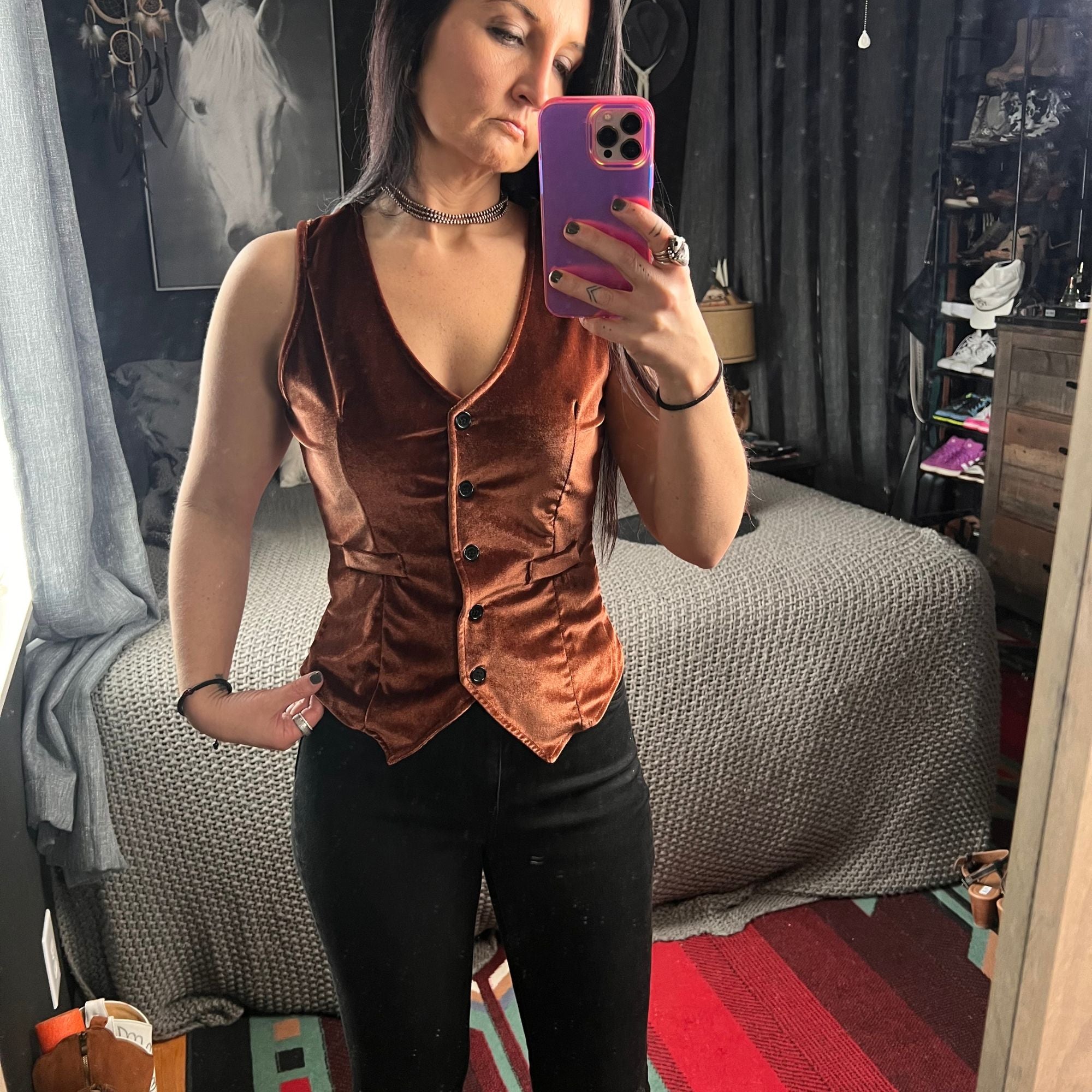 Desert Moon Velvet Vest